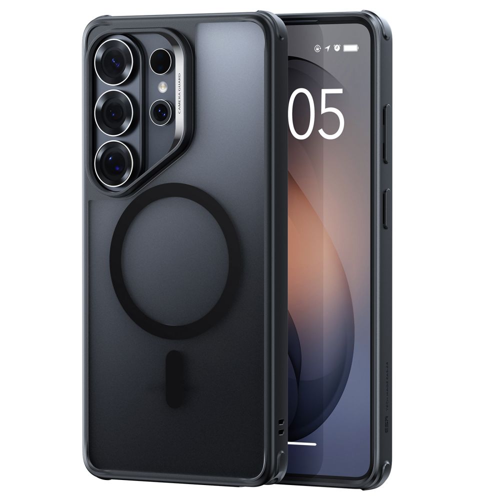 Juodas frosted dėklas Samsung Galaxy S26 Ultra Esr Classic Hybrid Magsafe Juodas frosted dėklas Samsung Galaxy S26 Ultra su matiniu paviršiumi ir kameros apsauga