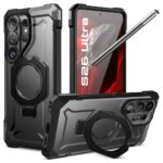 Juodas dėklas Samsung Galaxy S26 Ultra Supcase UB Grip Mag Magsafe su magnetu ir apsauga kamerai