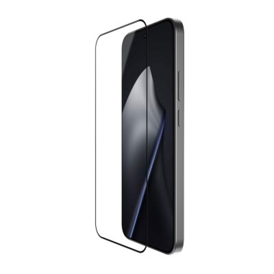 Juodas apsauginis grūdintas stiklas Nillkin Tempered Glass 2.5D CP PRO telefonui Xiaomi 15T Pro prie šviesaus fono
