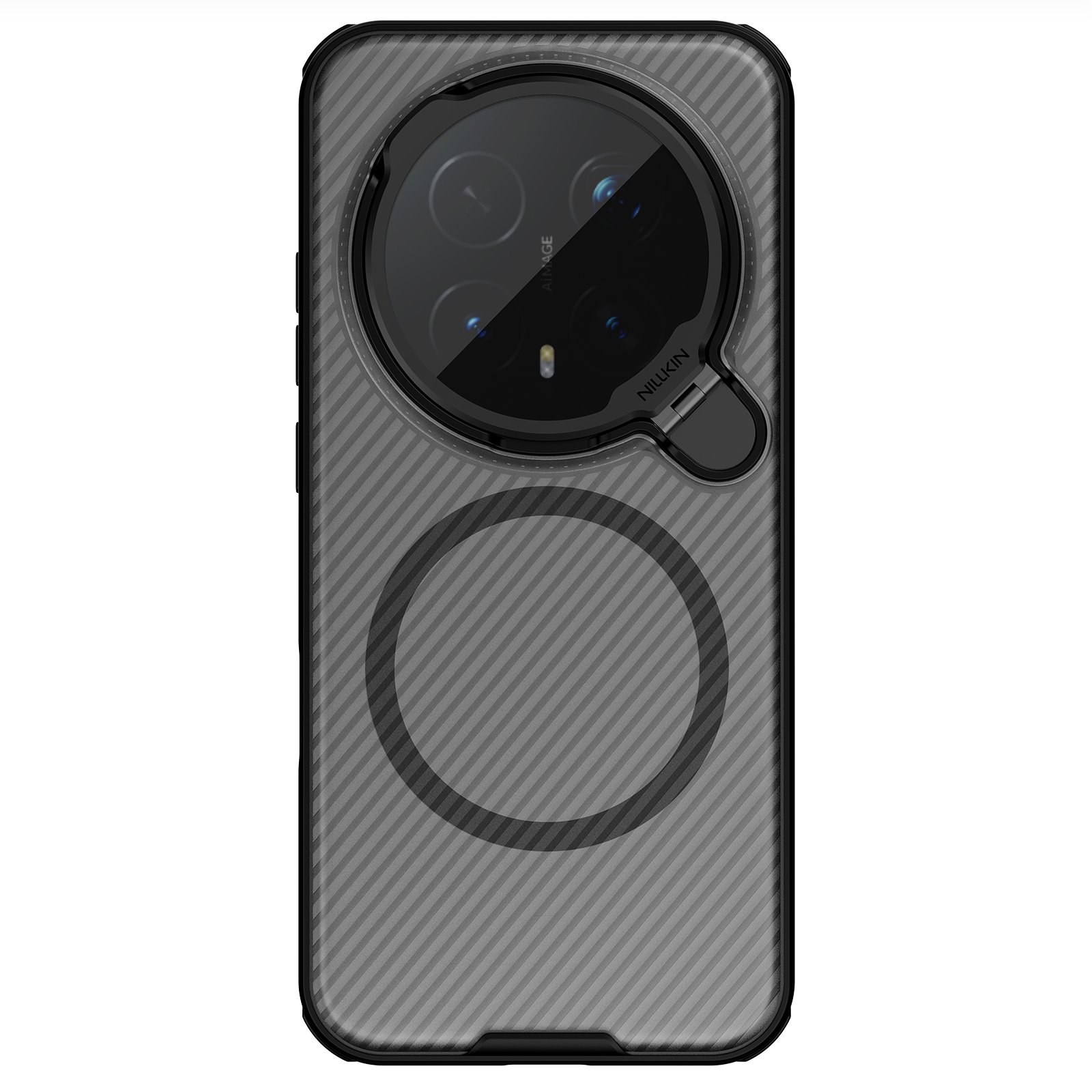 Juodas-skaidrus dėklas Nillkin CamShield Prop Magnetic Juodas-skaidrus dėklas Nillkin CamShield Prop Magnetic telefonui Honor Magic 8 Pro su kamera apsaugančiu dangteliu