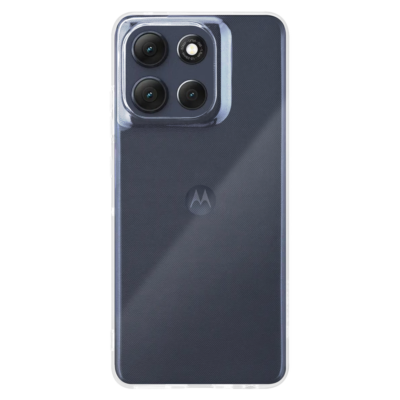 Skaidrus deklas Tactical TPU telefonui Motorola Moto G86 ant tamsiai melyno telefono