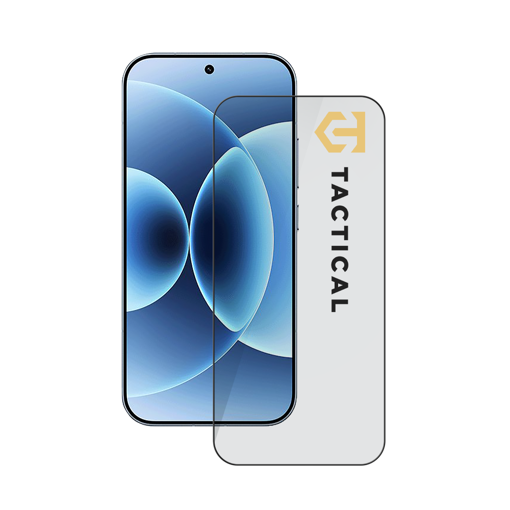 Juodas apsauginis stiklas telefonui Xiaomi 17 Tactical Glass Shield 5D Juodas apsauginis stiklas telefonui Xiaomi su Tactical Glass Shield 5D rašmenimis