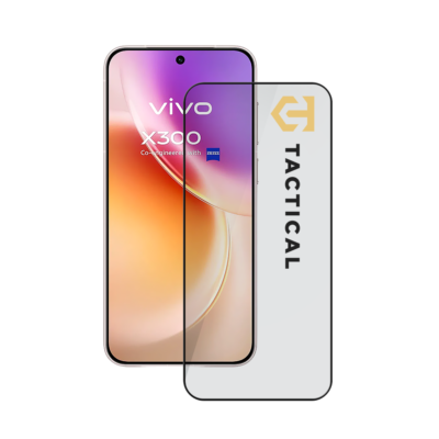 Juodas apsauginis stiklas telefonui Vivo X300 su Tactical Glass Shield 5D
