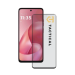 Juodas apsauginis ekrano stikliukas Motorola Moto G57 Power Tactical Glass Shield 5D ant išmaniojo telefono ekrano