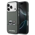 Juodas dėklas telefonui Apple Iphone 17 Pro Max su Karl Lagerfeld ir katės logo