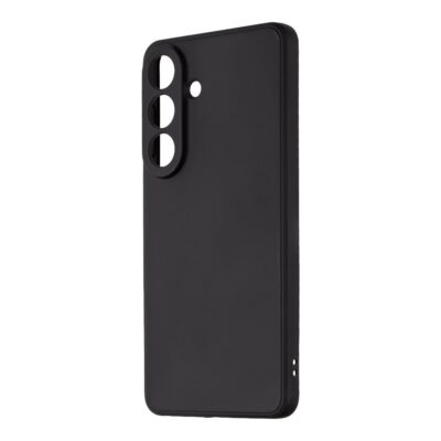 Juodas dėklas Samsung Galaxy S26 Plus OBALME Matte TPU su trimis kameros angomis