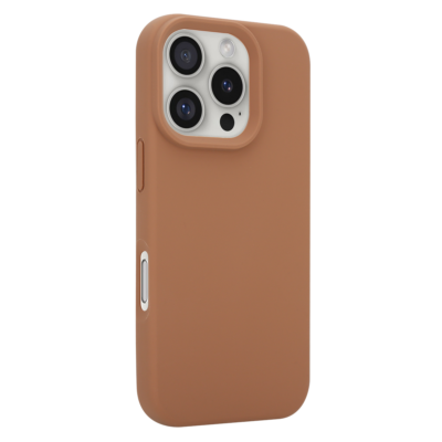 Moucha Moose dėklas Tactical MagForce Velvet Smoothie telefonui Apple iPhone 16 Pro rudos spalvos