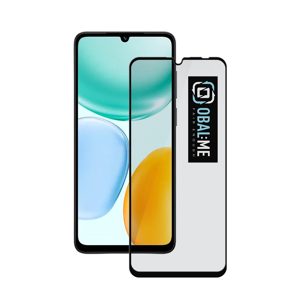 Juodas apsauginis ekrano stikliukas Honor X5c Plus OBAL ME 5D Glass Screen Protector Juodas apsauginis ekrano stikliukas Honor X5c Plus obalme 5d glass screen protector
