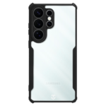 Skaidrus-juodas deklas Tactical Quantum Stealth telefonui Samsung Galaxy S26 Ultra su kamera ir apsauga