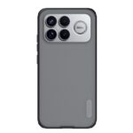 Skaidrus-juodas plastikinis dėklas Xiaomi Poco F8 Ultra Nillkin Frosted Shield su matiniu paviršiumi ir juodomis kraštinėmis