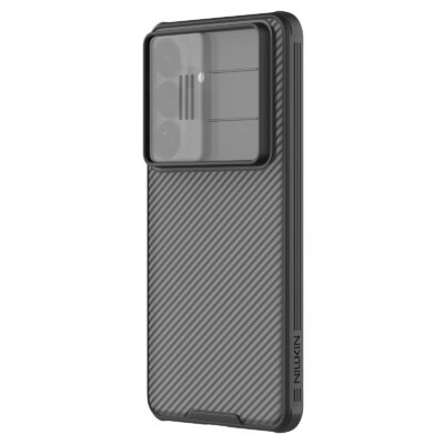 Skaidrus-juodas dėklas Samsung Galaxy S26 Plus Nillkin Camshield su kameros apsauga