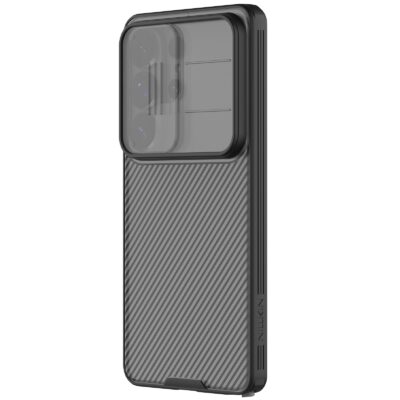 Skaidrus juodas deklas Samsung Galaxy S26 Ultra Nillkin Camshield su kameros apsauga