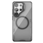 tamsiai juodas deklas samsung galaxy s26 ultra nillkin iceblade prop magnetic su permatomu skaidriu korpusu ir apsaugine kameru dali