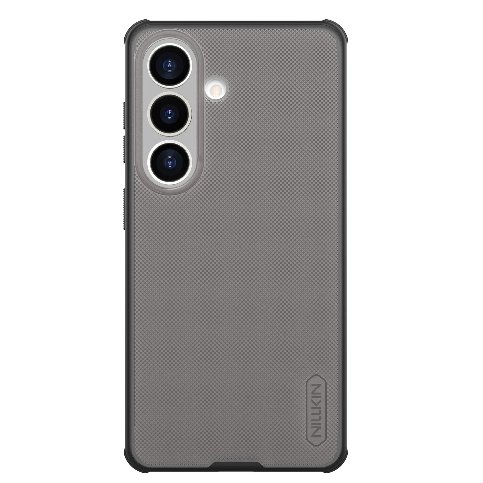 Juodas-skaidrus plastikinis dėklas Samsung S26 Nillkin Super Frosted Shield Juodas-skaidrus plastikinis dėklas Samsung S26 su matiniu paviršiumi ir tekstūra