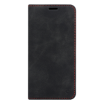 Juodas atverčiamas dėklas Tactical Xproof telefonui Samsung Galaxy A57 su raudona siūle