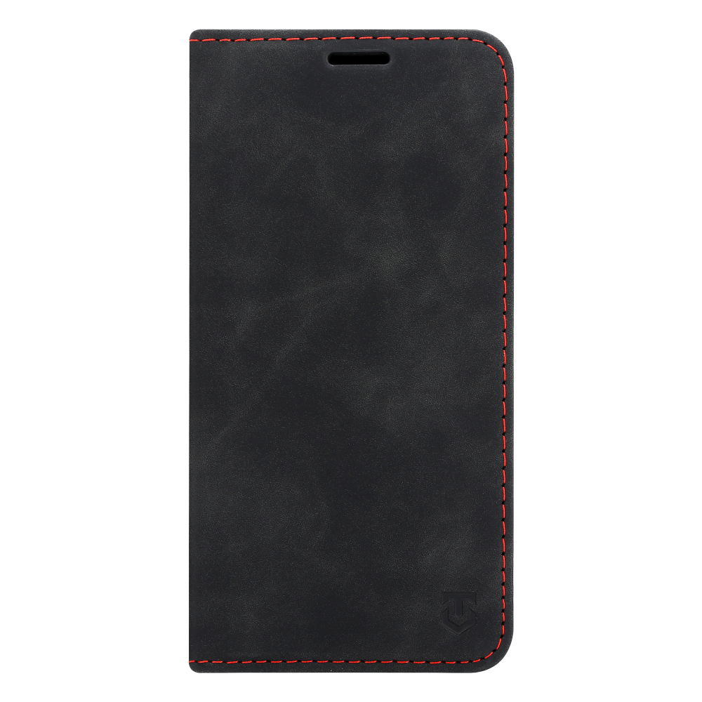 Juodas atverčiamas dėklas Tactical Xproof Samsung Galaxy A57 Juodas atverčiamas dėklas Tactical Xproof telefonui Samsung Galaxy A57 su raudona siūle