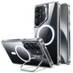 Skaidrus dėklas Samsung Galaxy S26 Plus su magnetiniu žiedu ir atrama