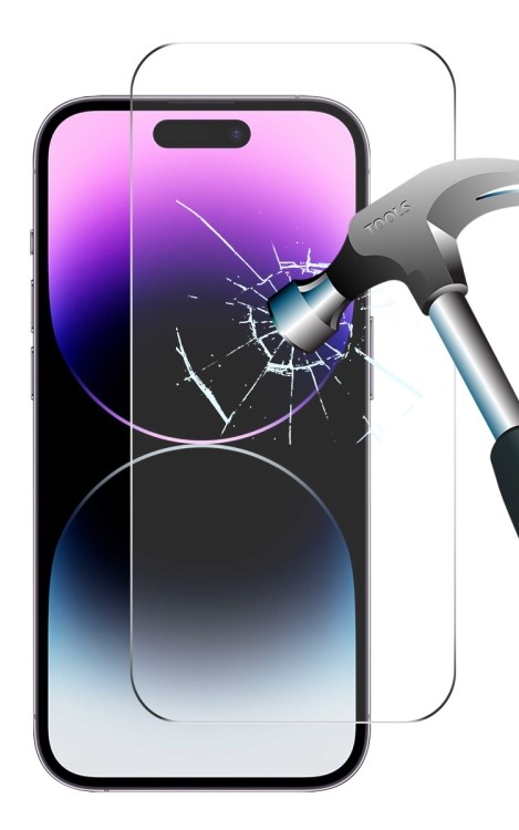 Apsauginis ekrano stikliukas Apple iPhone 16 Pro 17 17 Pro 9H Apsauginis ekrano stikliukas Apple iPhone 16 Pro 17 17 Pro 9H su plaktuku ir sutriuškinimu