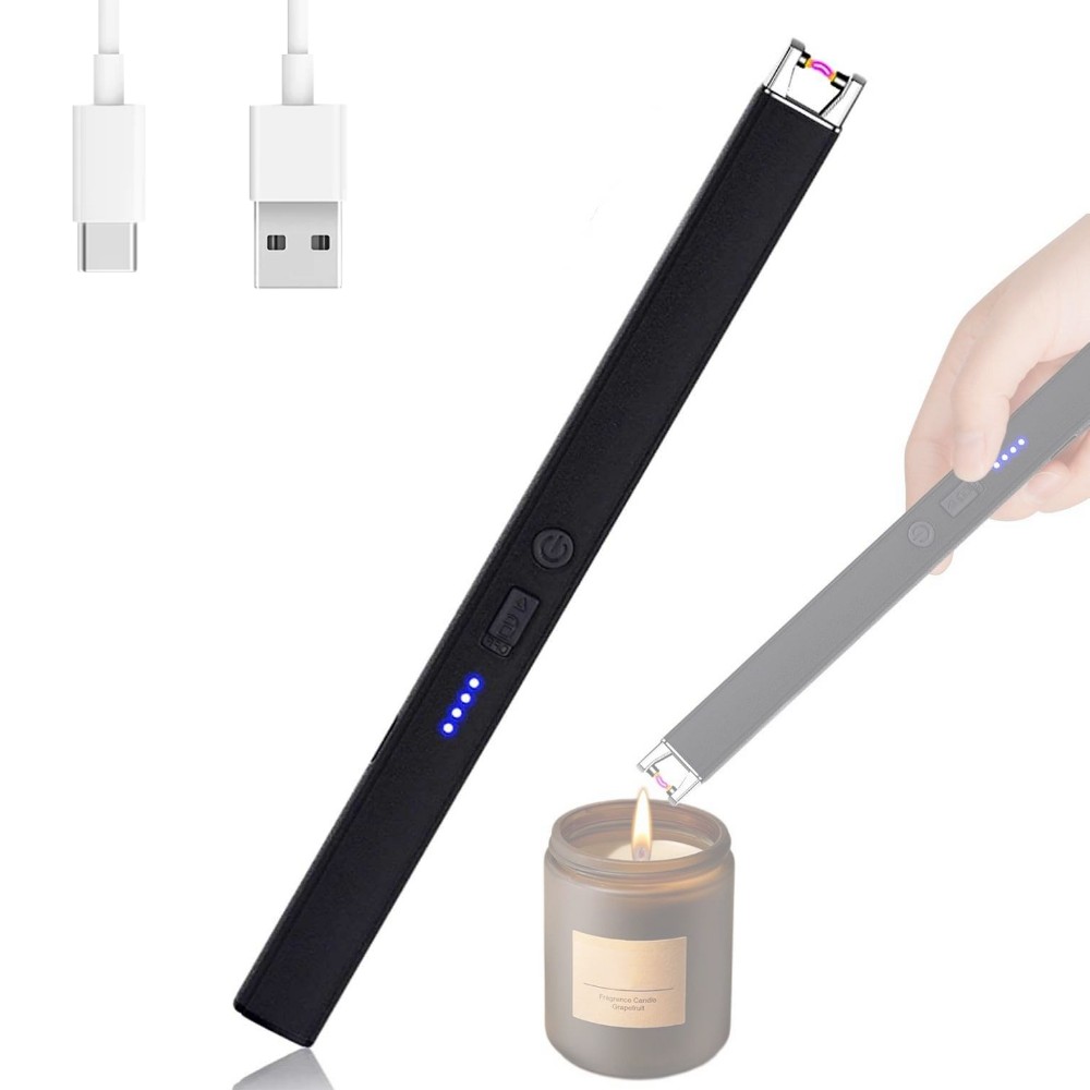 Elektrinis žiebtuvėlis su plazma Reach Arc-1 Elektrinis žiebtuvėlis su plazma Reach Arc-1 juodos spalvos su USB įkrovimo laidu