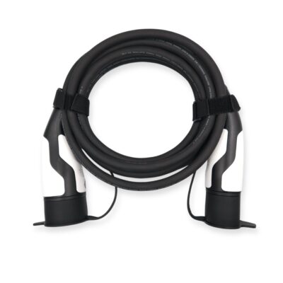 Elektromobiliu ikrovimo laidas Reach EVCC2 Type2-Type2 16A 11kW 5.0m su juodos ir baltos spalvos jungtimis