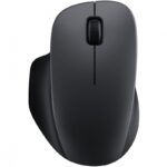 Juoda belaidė pelė Xiaomi Comfort Edition BHR9359GL iš viršaus matoma su ritinėliu viduryje