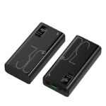Juoda išorinė baterija Power Bank Reach RR-H34B 22.5W 30000mAh su skaitmeniniu ekranu ir USB prievadais