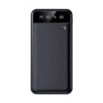 Juoda išorinė baterija Power Bank Reach RR-JP12 su skaitmeniniu įkrovos lygio indikatoriumi