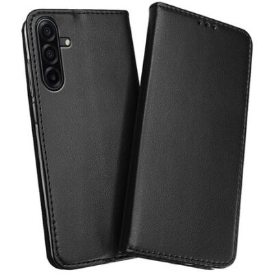 Juodas atverčiamas dėklas Samsung Galaxy A175 A17 4G magnetinis