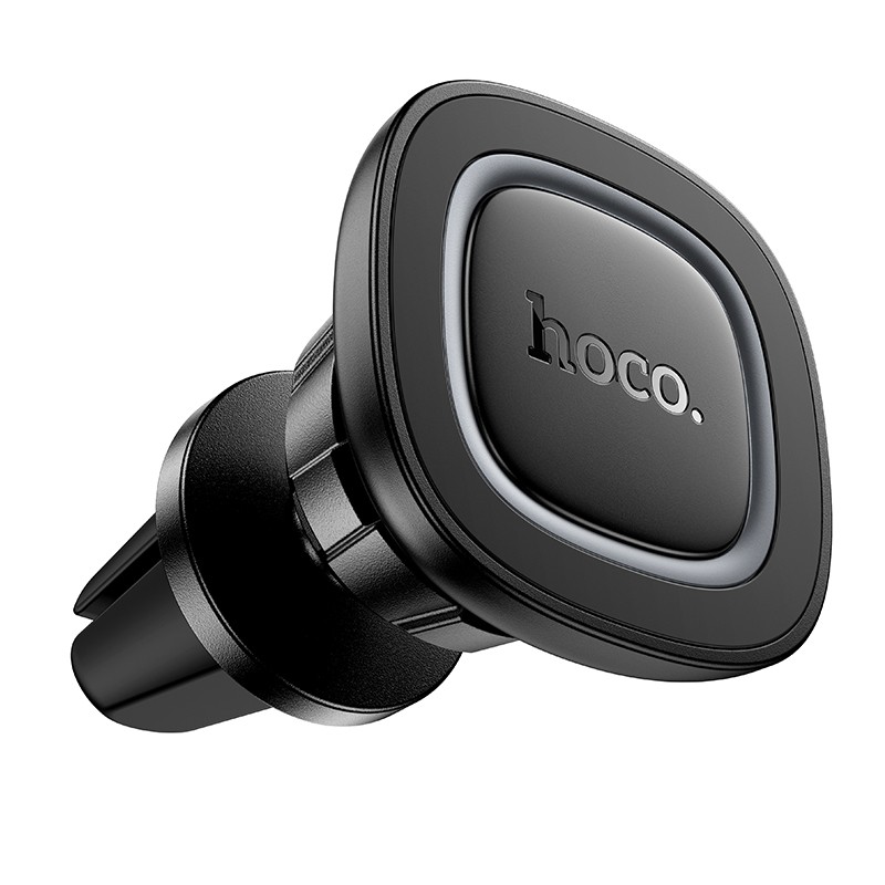 Juodas automobilinis telefono laikiklis Hoco H72 Juodas automobilinis telefono laikiklis Hoco H72 tvirtinimas prie automobilio oro angos
