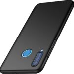 Juodas dėklas Huawei P30 Lite X-level Dynamic su mėlynomis kamerų ir pirštų atspaudų skaitytuvo detalėmis