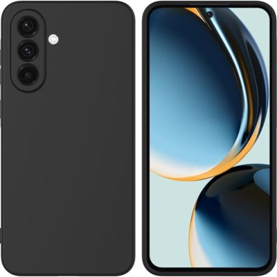 Juodas dėklas Samsung S947 S26 Plus Liquid Silicone 1.5mm su trimis kameromis ir švelnų paviršių