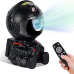 Juodas LED 3D galaktikų ir žvaigždžių projektorius Reach Mini Astronaut su nuotolinio valdymo pultu