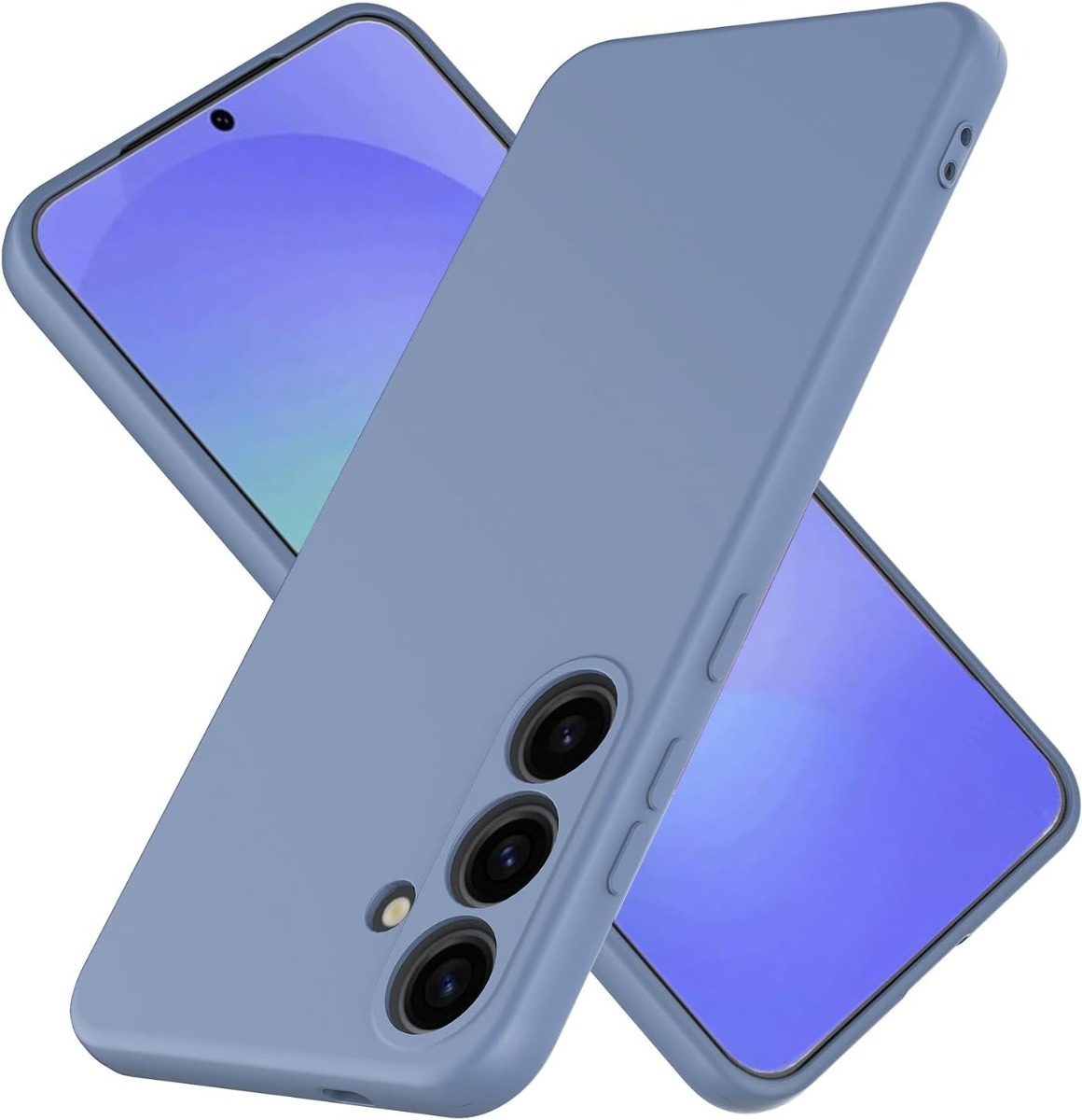 Levandos pilkas dėklas Samsung A366 A36 5G Mercury Silicone Levandos pilkas dėklas Samsung A366 A36 5G Mercury Silicone su trimis kameros objektyvais ir matinio silikono paviršiumi