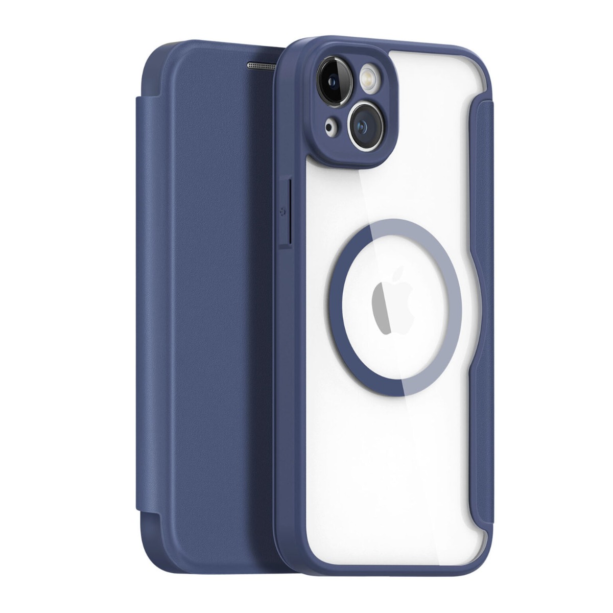 Mėlynas atverčiamas dėklas Apple iPhone 14 Plus Dux Ducis Skin X Pro Mėlynas atverčiamas dėklas Apple iPhone 14 Plus Dux Ducis Skin X Pro su skaidriu nugarėlės plotu ir magnetiniu žiedu