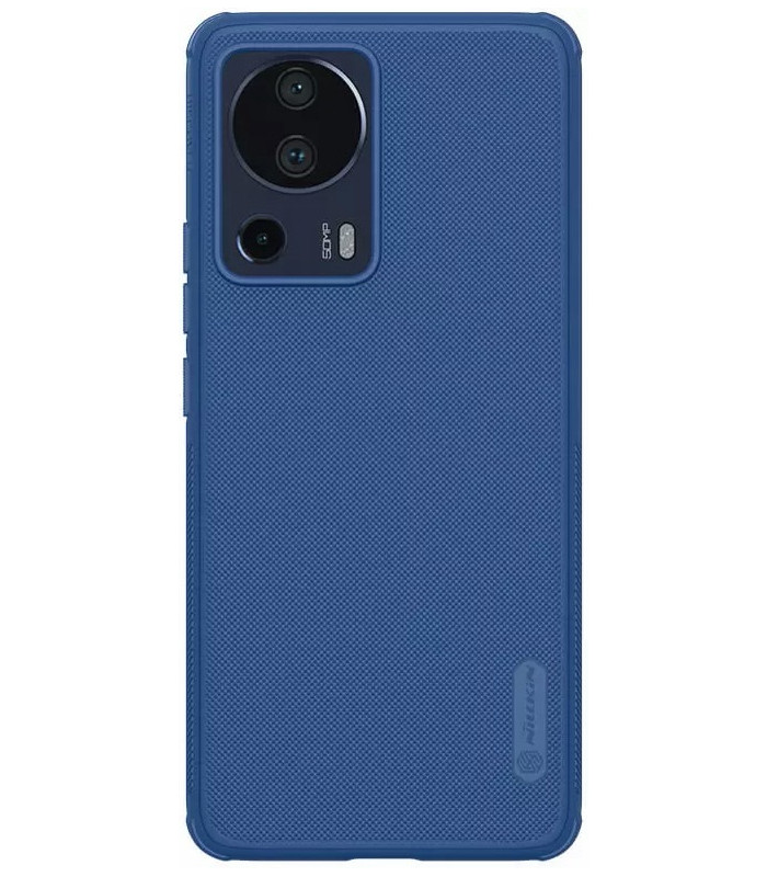 Mėlynas dėklas Nillkin Super Frosted Shield telefonui Xiaomi 13 Lite melynas deklas nillkin super frosted shield telefonui xiaomi 13 lite su papildoma apsauga kameros objektyvui