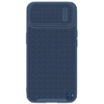 Mėlynas dėklas Nillkin Textured S telefonui Apple iPhone 14 Plus su tekstūruota danga ir kameros apsauga