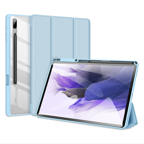 Mėlynas dėklas Samsung Tab S7 serijai Dux Ducis Toby Mėlynas dėklas Samsung T730 T736B Tab S7 FE 2021 T970 T976B TAB S7 Plus Dux Ducis Toby su ekrano apsauga