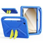 Mėlynas dėklas Samsung X210 X215 X216 Tab A9 Plus 11.0 su geltonomis atramomis