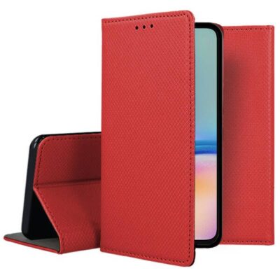 Raudonas atverčiamas dėklas Samsung A175 A17 4G / A176 A17 5G Smart Magnet