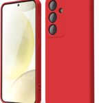 Raudonas dėklas Samsung Galaxy S926 S24 Plus X-level Dynamic su matiniu paviršiumi ir trimis kamerų skylėmis