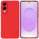 Raudonas deklas Samsung S937 S25 Edge Liquid Silicone 1.5mm matomas is priekio ir is galo