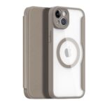 Rudas atverčiamas dėklas Apple iPhone 14 Plus Dux Ducis Skin X Pro su permatomu nugarėlės langeliu