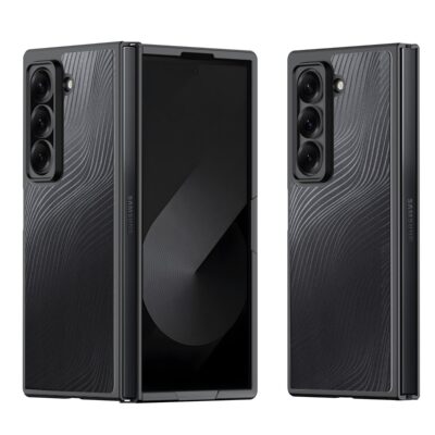 Skaidrus dėklas Dux Ducis Aimo telefonui Samsung F958 Z Fold SE matomas nuo priekio ir galo su kamera ir ekranu