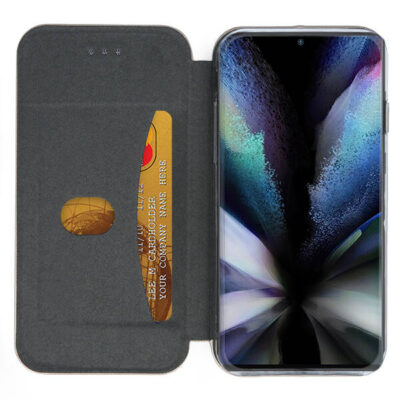 Tamsiai melynas atverciamas deklas Samsung Galaxy S928 S24 Ultra Book Elegance su korteles lizdu