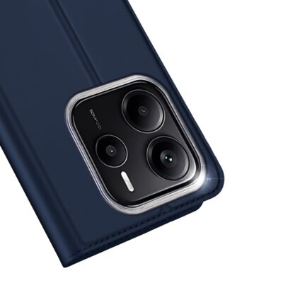 Tamsiai mėlynas atverčiamas dėklas Xiaomi Redmi Note 14 5G su kamera apsauga
