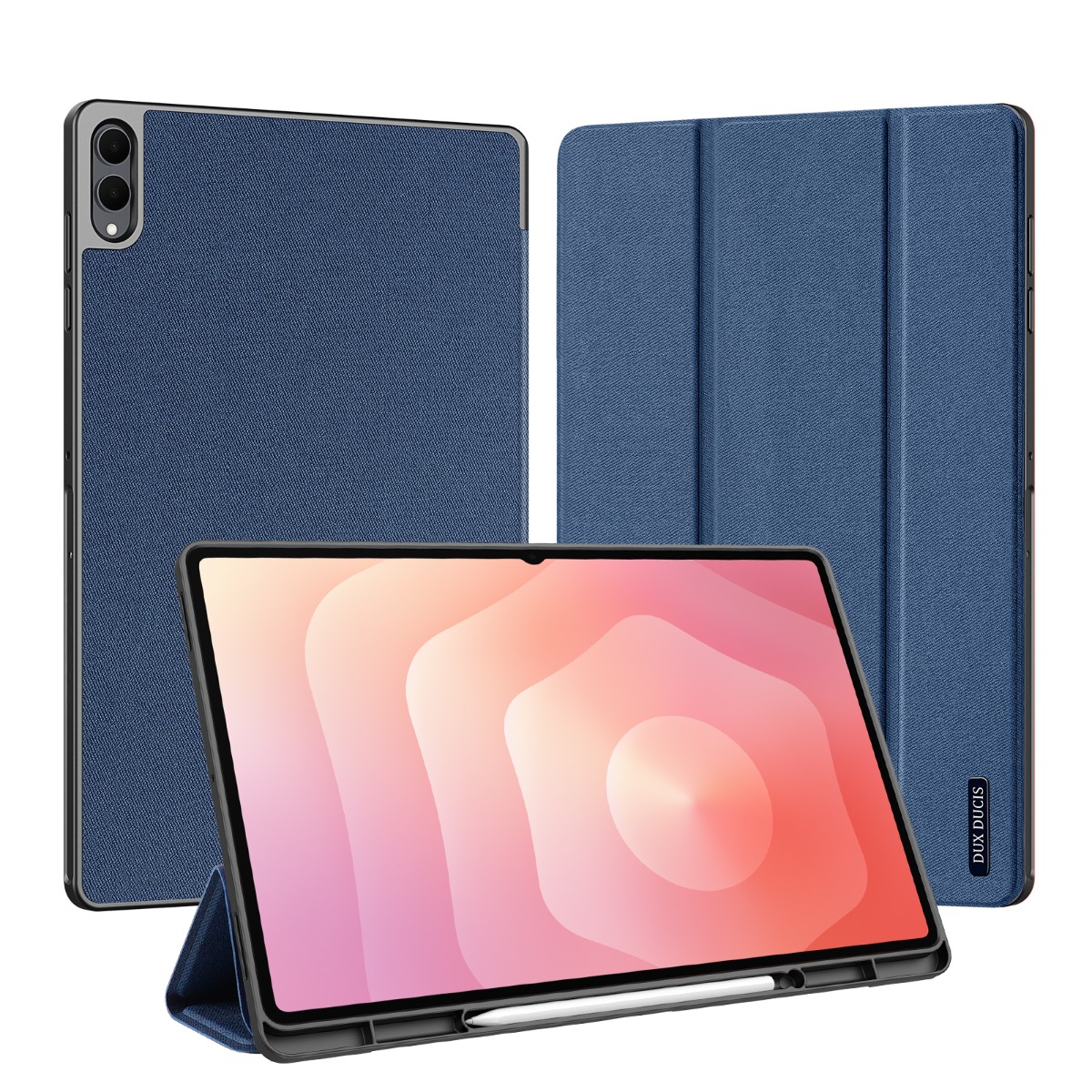 Tamsiai melynas deklas Samsung X930 X936 Tab S11 Ultra Dux Ducis Domo Tamsiai melynas deklas Samsung X930 X936 Tab S11 Ultra Dux Ducis Domo is tris pozicijas