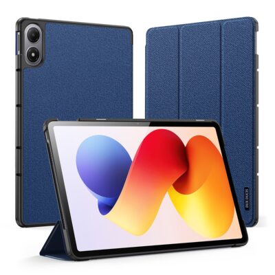 Tamsiai mėlynas dėklas Xiaomi Redmi Pad Pro 12.1 įrenginiui su tekstūruotu paviršiumi