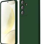 Tamsiai žalias dėklas Samsung Galaxy S926 S24 Plus X-level Dynamic matomas iš priekio ir galo