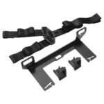 Universalus automobilinės kėdutės laikiklis Reach SF4 juodos spalvos su diržais ir metaline plokšte