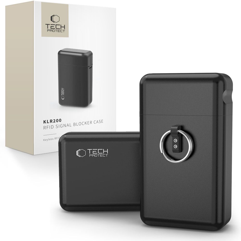 Juodas dėklas TECH-PROTECT KLR200 Juodas dėklas blokuojantis signalą TECH-PROTECT KLR200 metal keyless rfid signal blocker